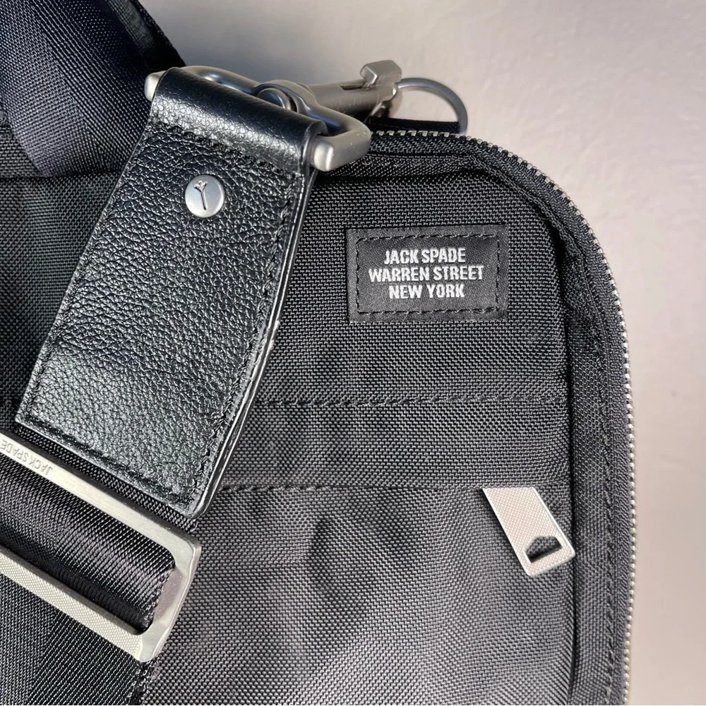 Jack Spade Warren Street Waxed Canvas Laptop Briefcase Messenger Bag